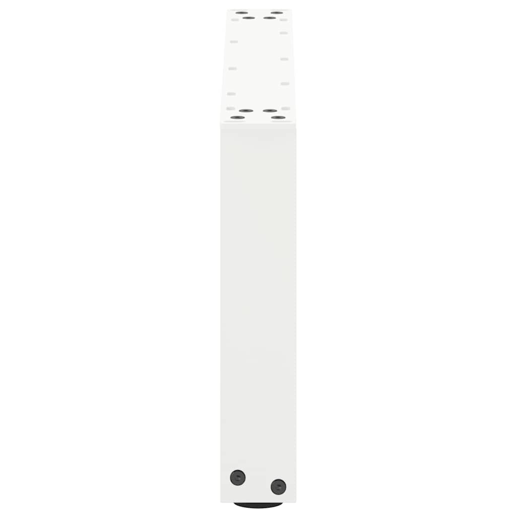 vidaXL Picioare pentru măsuță de cafea în formă de U, 2 buc., alb, 70x(30-31) cm, oțel