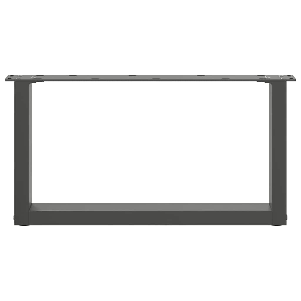 vidaXL Picioare pentru măsuță de cafea în formă de U, 2 buc., antracit, 70x(30-31) cm, oțel