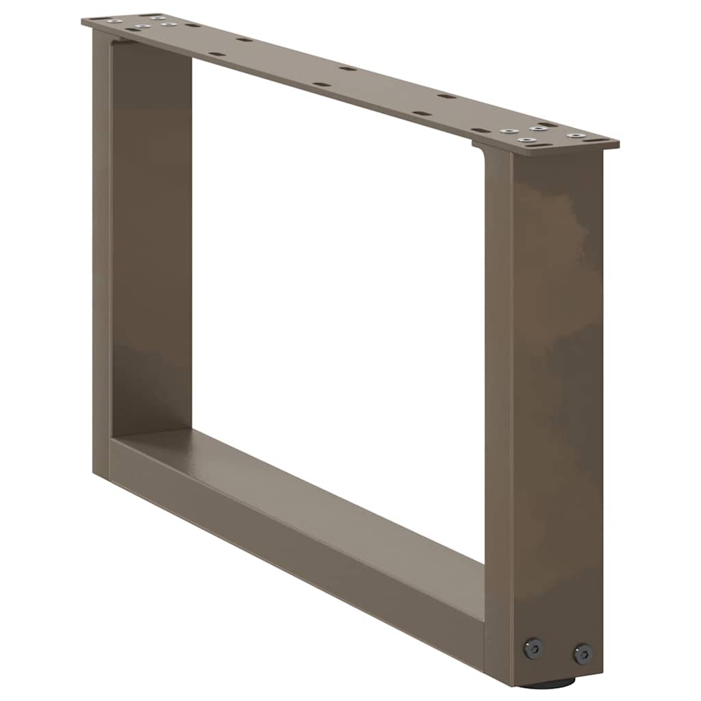 vidaXL Picioare pentru măsuță de cafea în formă de U, 2 buc., oțel natural, 70x(30-31) cm