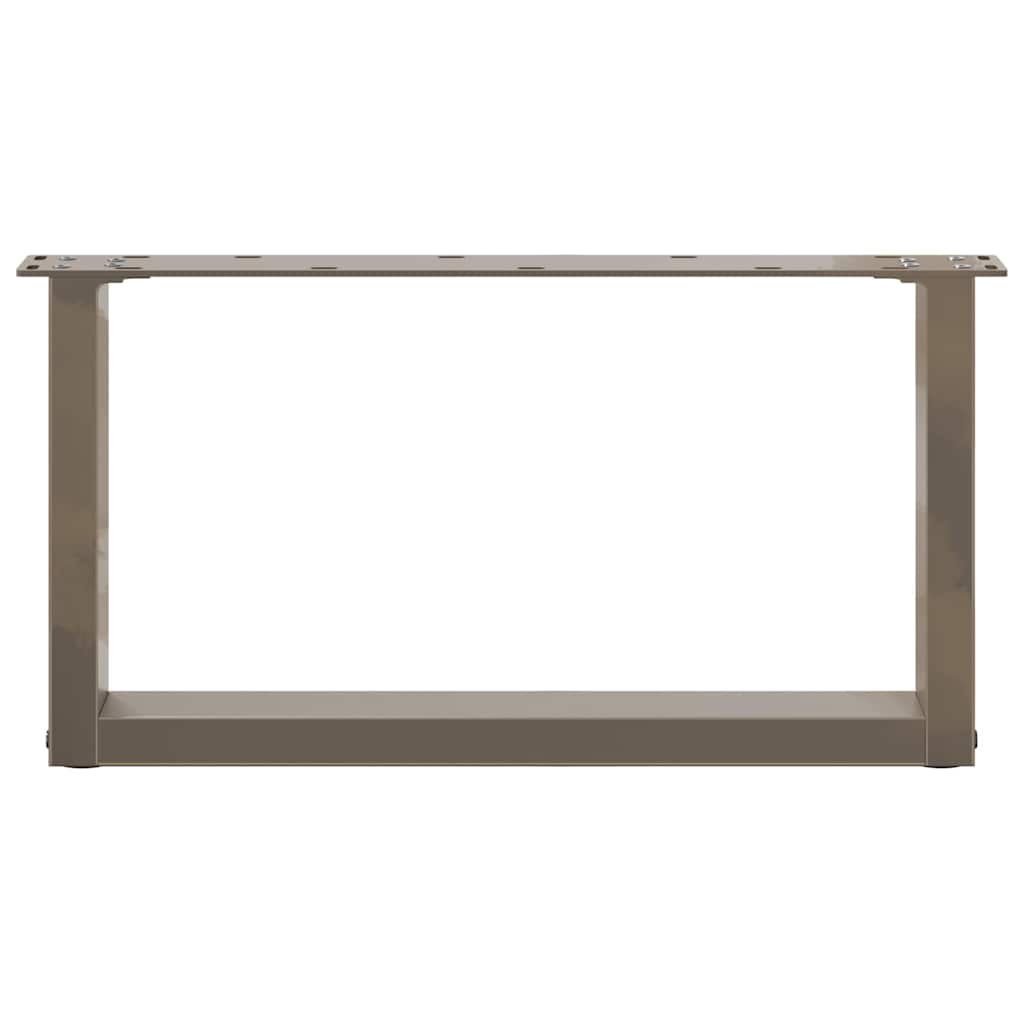 vidaXL Picioare pentru măsuță de cafea în formă de U, 2 buc., oțel natural, 70x(30-31) cm