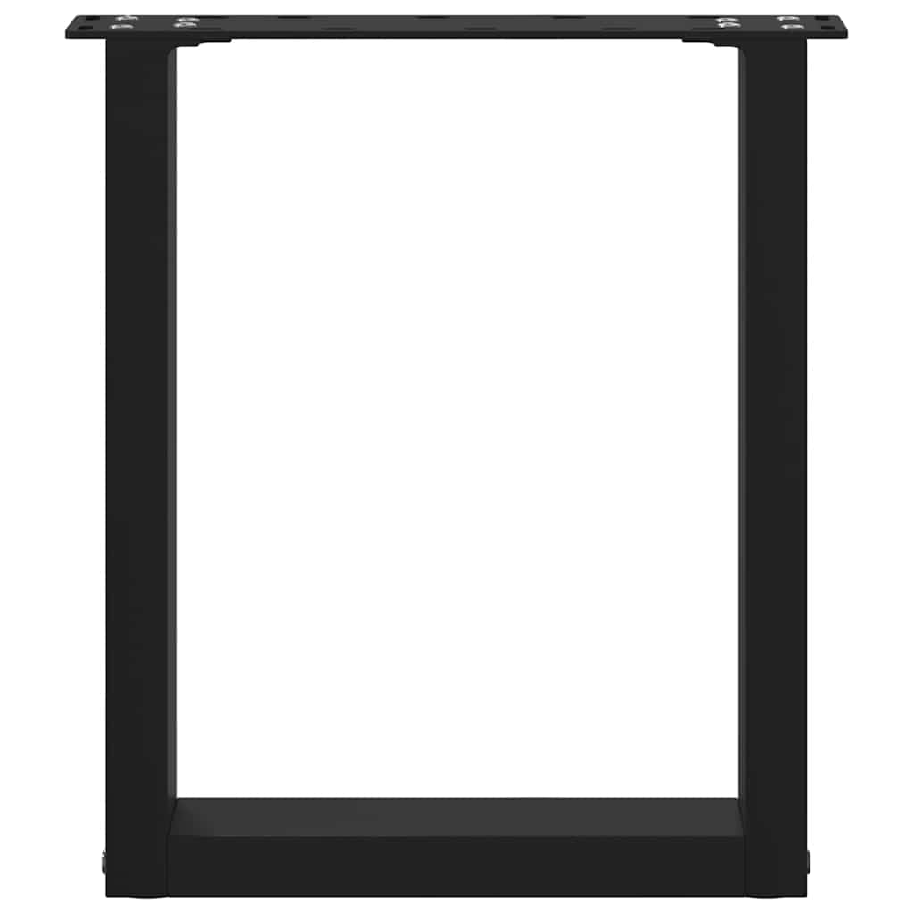 vidaXL Picioare pentru măsuță de cafea în formă de U, 2 buc., negru, 28x(42-43) cm, oțel vidaXL Picioare pentru măsuță de cafea în formă de U, 2 buc., negru, 28x(42-43) cm, oțel