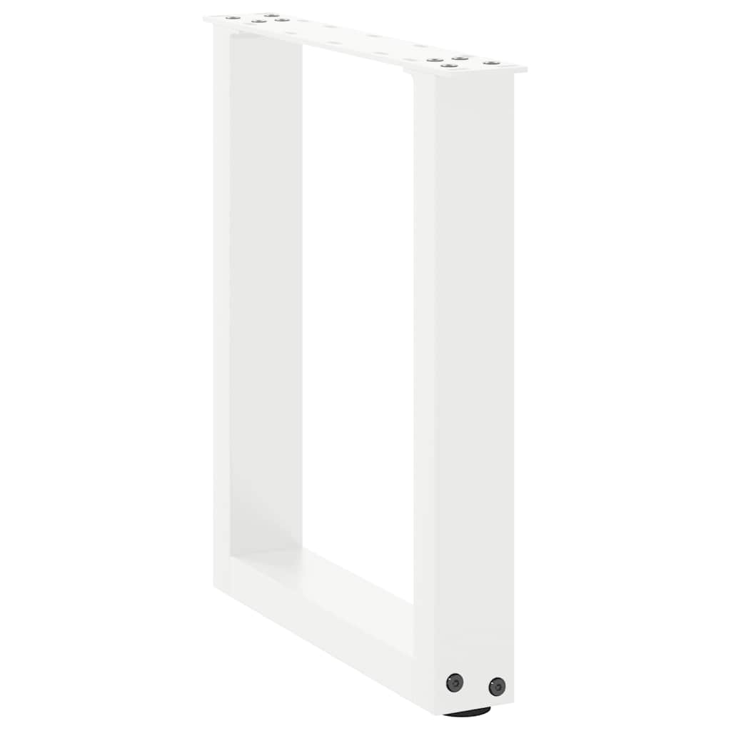vidaXL Picioare pentru măsuță de cafea în formă de U, 2 buc., alb, 38x(42-43) cm, oțel vidaXL Picioare pentru măsuță de cafea în formă de U, 2 buc., alb, 38x(42-43) cm, oțel
