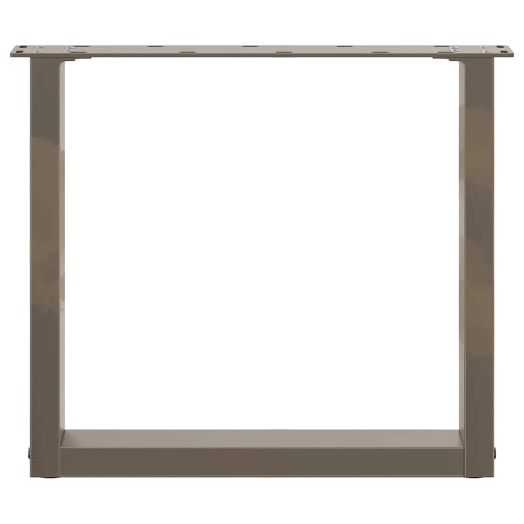 vidaXL Picioare pentru masă de cafea în formă de U, 2 buc., oțel natural, 50x(42-43) cm