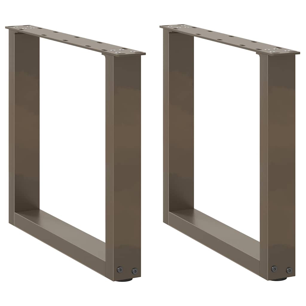 vidaXL Picioare pentru masă de cafea în formă de U, 2 buc., oțel natural, 50x(42-43) cm