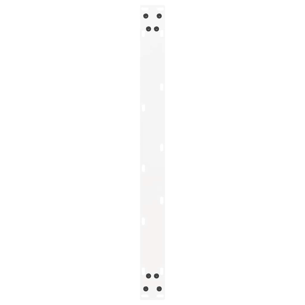 vidaXL Picioare pentru măsuță de cafea în formă de U, 2 buc., alb, 60 x (42-43) cm, oțel