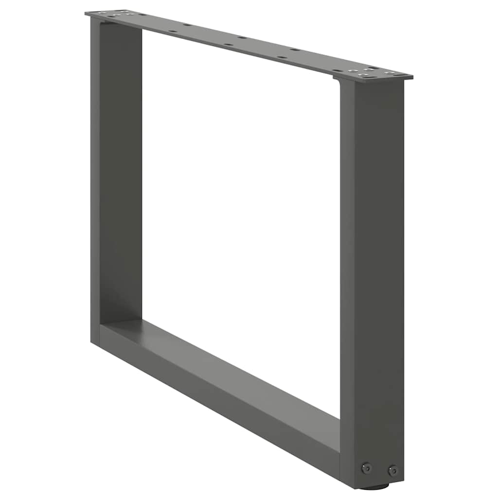 vidaXL Picioare pentru măsuță de cafea în formă de U, 2 buc., antracit, 60x(42-43) cm, oțel vidaXL Picioare pentru măsuță de cafea în formă de U, 2 buc., antracit, 60x(42-43) cm, oțel