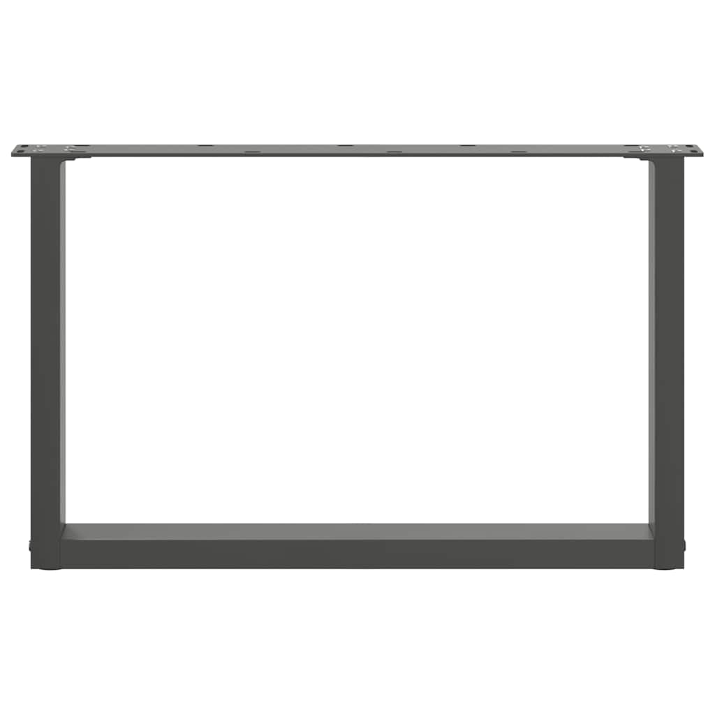 vidaXL Picioare pentru măsuță de cafea în formă de U, 2 buc., antracit, 60x(42-43) cm, oțel vidaXL Picioare pentru măsuță de cafea în formă de U, 2 buc., antracit, 60x(42-43) cm, oțel