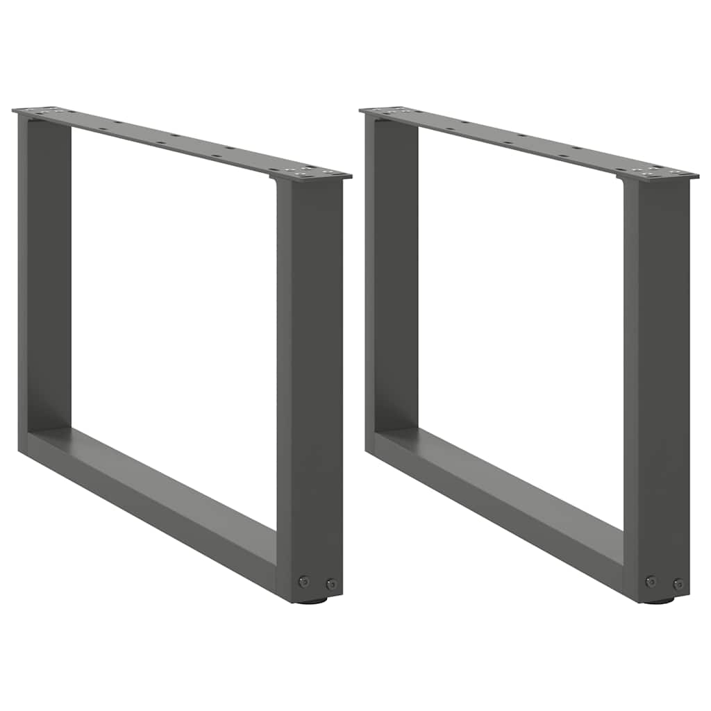 vidaXL Picioare pentru măsuță de cafea în formă de U, 2 buc., antracit, 60x(42-43) cm, oțel vidaXL Picioare pentru măsuță de cafea în formă de U, 2 buc., antracit, 60x(42-43) cm, oțel