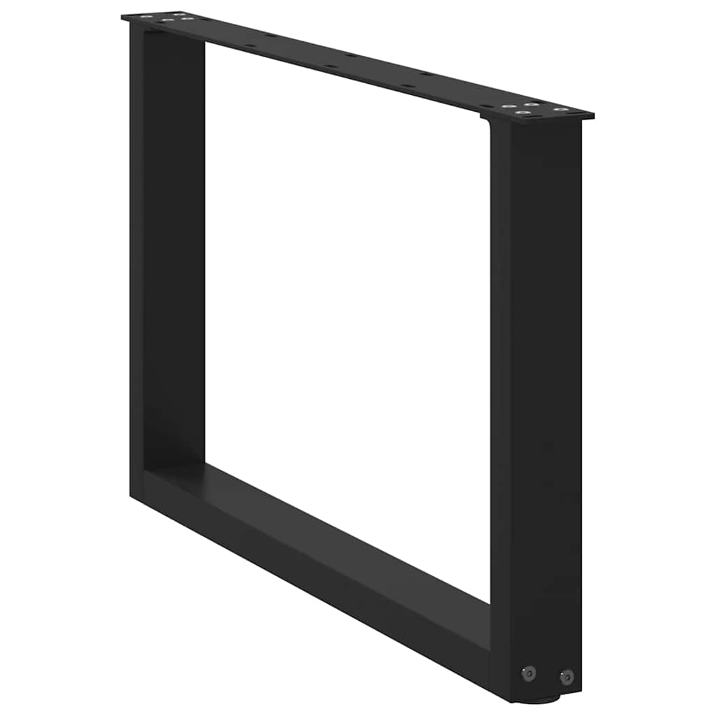 vidaXL Picioare pentru măsuță de cafea în formă de U, 2 buc., negru, 70x(42-43) cm, oțel vidaXL Picioare pentru măsuță de cafea în formă de U, 2 buc., negru, 70x(42-43) cm, oțel