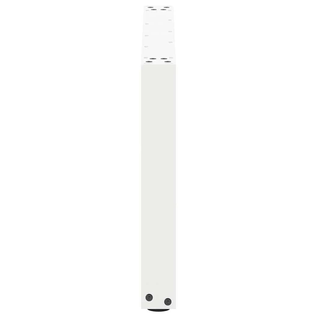 vidaXL Picioare pentru măsuță de cafea în formă de U, 2 buc., alb, 70x(42-43) cm, oțel