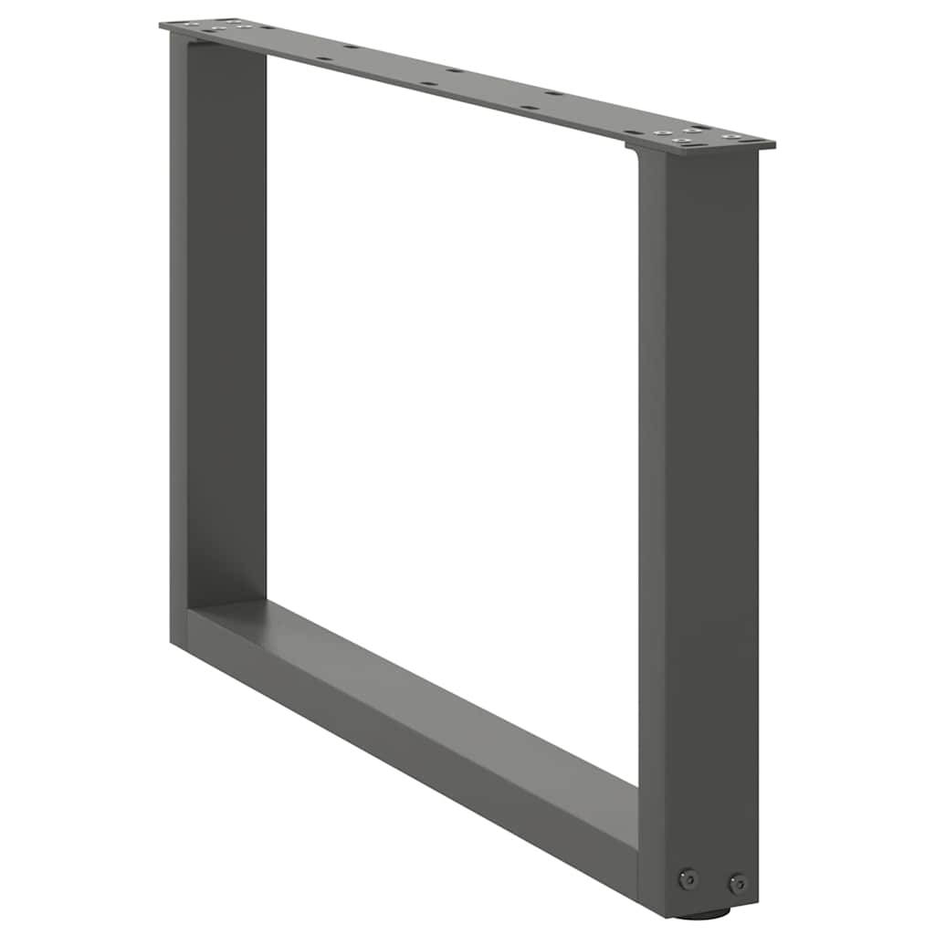 vidaXL Picioare pentru măsuță de cafea în formă de U, 2 buc., antracit, 70x(42-43) cm, oțel vidaXL Picioare pentru măsuță de cafea în formă de U, 2 buc., antracit, 70x(42-43) cm, oțel