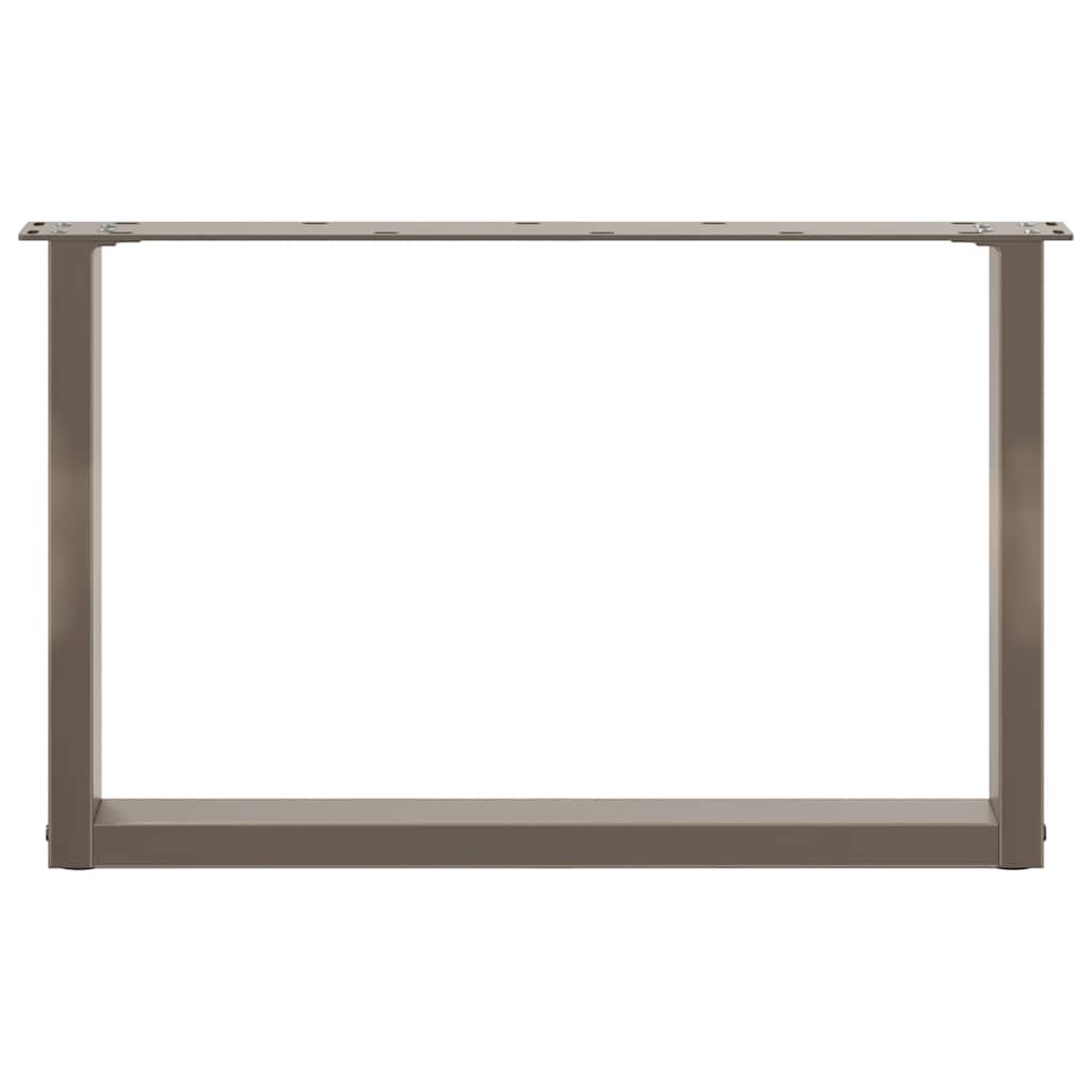 vidaXL Picioare pentru masă de cafea în formă de U, 2 buc., oțel natural, 70x(42-43) cm vidaXL Picioare pentru masă de cafea în formă de U, 2 buc., oțel natural, 70x(42-43) cm