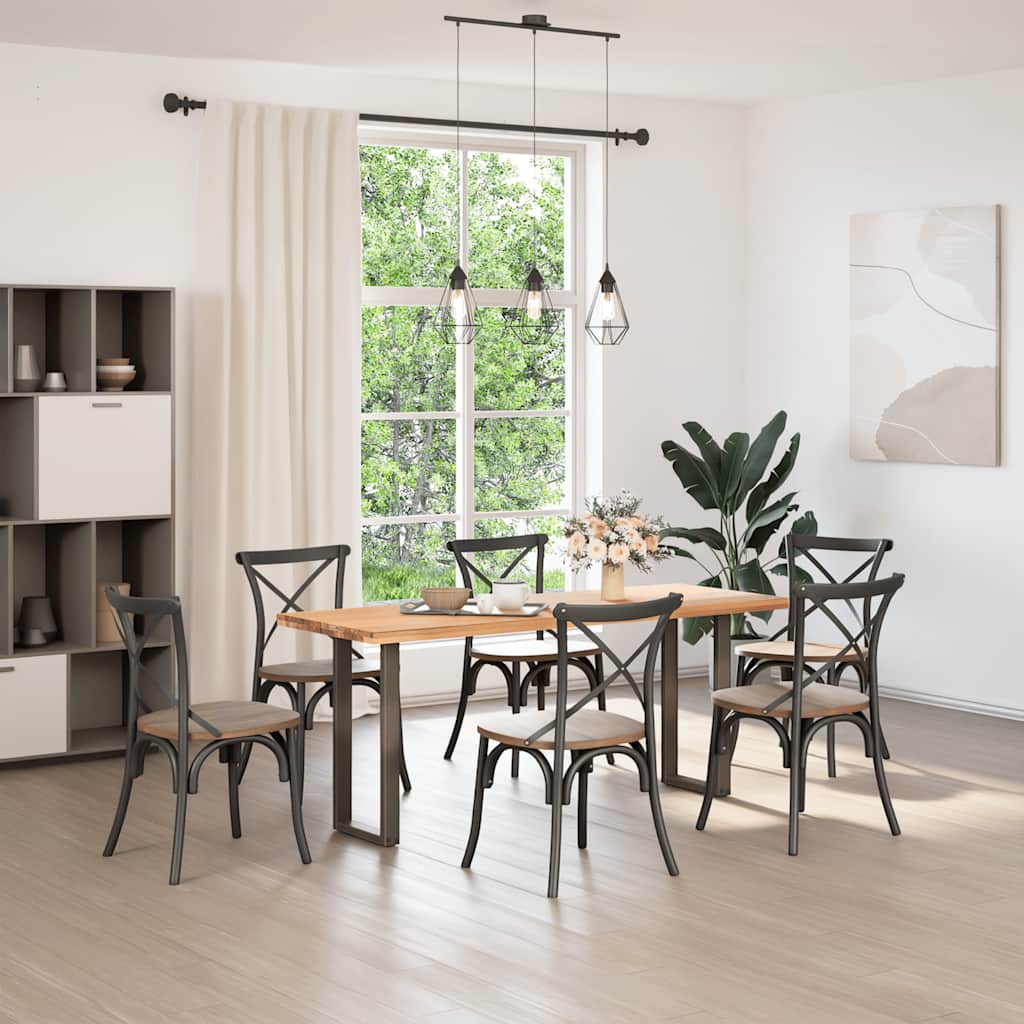 vidaXL Picioare de masă consolă în formă de U, 2 buc., oțel natural, 28x(72-73) cm