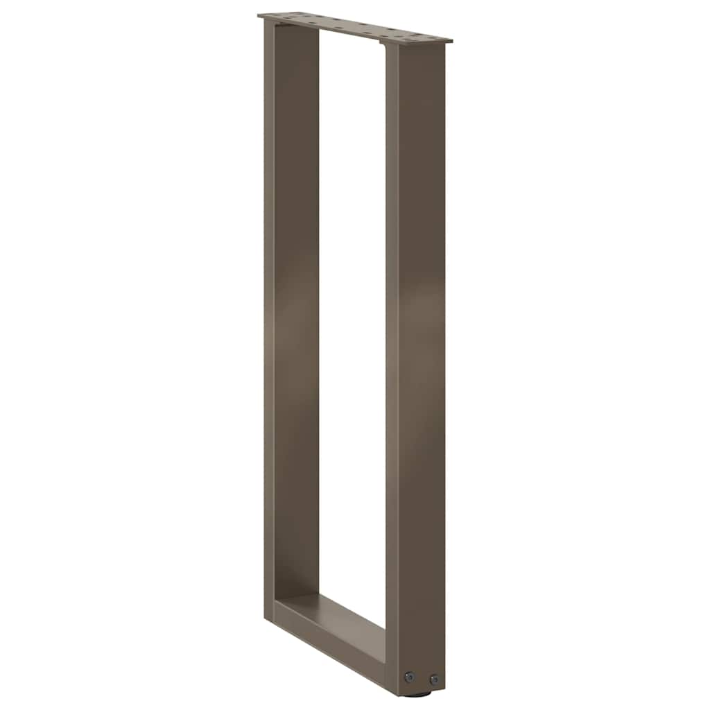 vidaXL Picioare de masă consolă în formă de U, 2 buc., oțel natural, 28x(72-73) cm