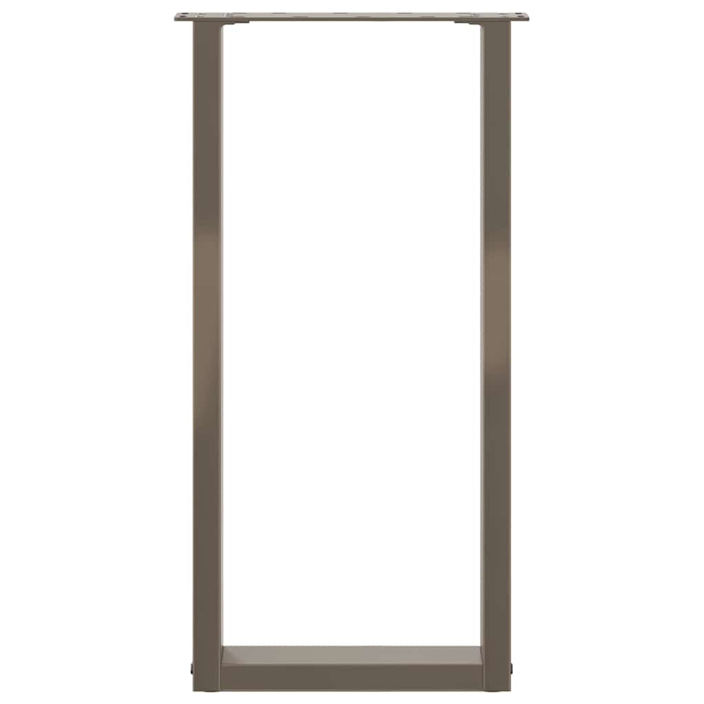 vidaXL Picioare de masă consolă în formă de U, 2 buc., oțel natural, 28x(72-73) cm