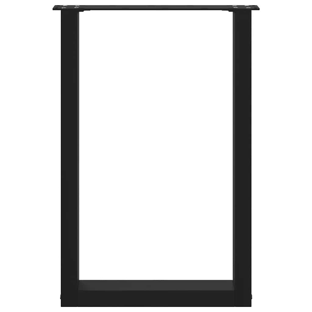 vidaXL Picioare de masă în formă de U, 2 buc., negru, 50x(72-73) cm, oțel