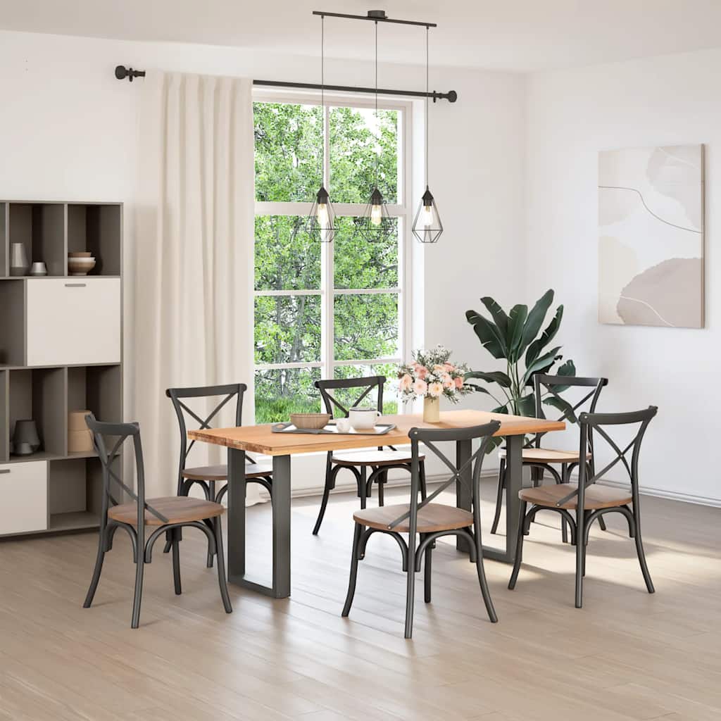 vidaXL Picioare de masă în formă de U, 2 buc., antracit, 50x(72-73) cm, oțel