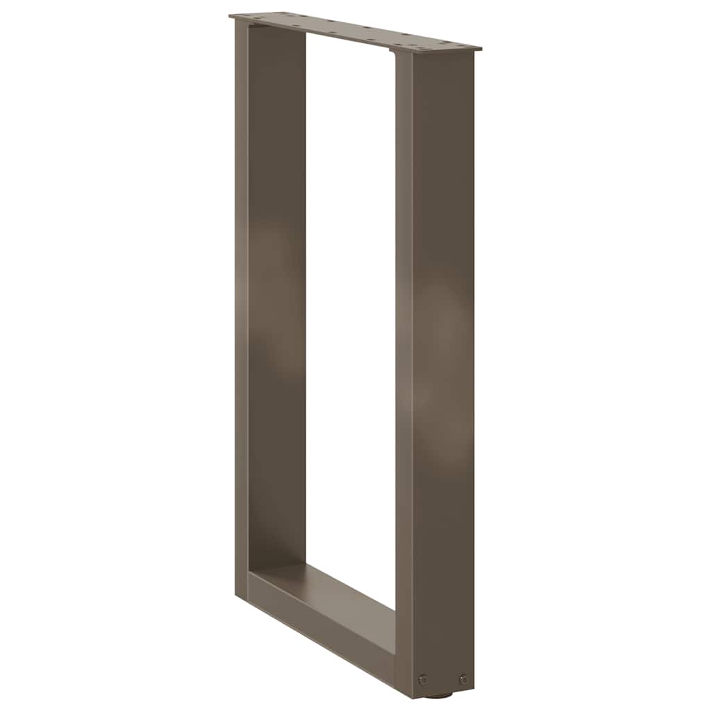 vidaXL Picioare de masă în formă de U, 2 buc., oțel natural, 50x(72-73) cm vidaXL Picioare de masă în formă de U, 2 buc., oțel natural, 50x(72-73) cm