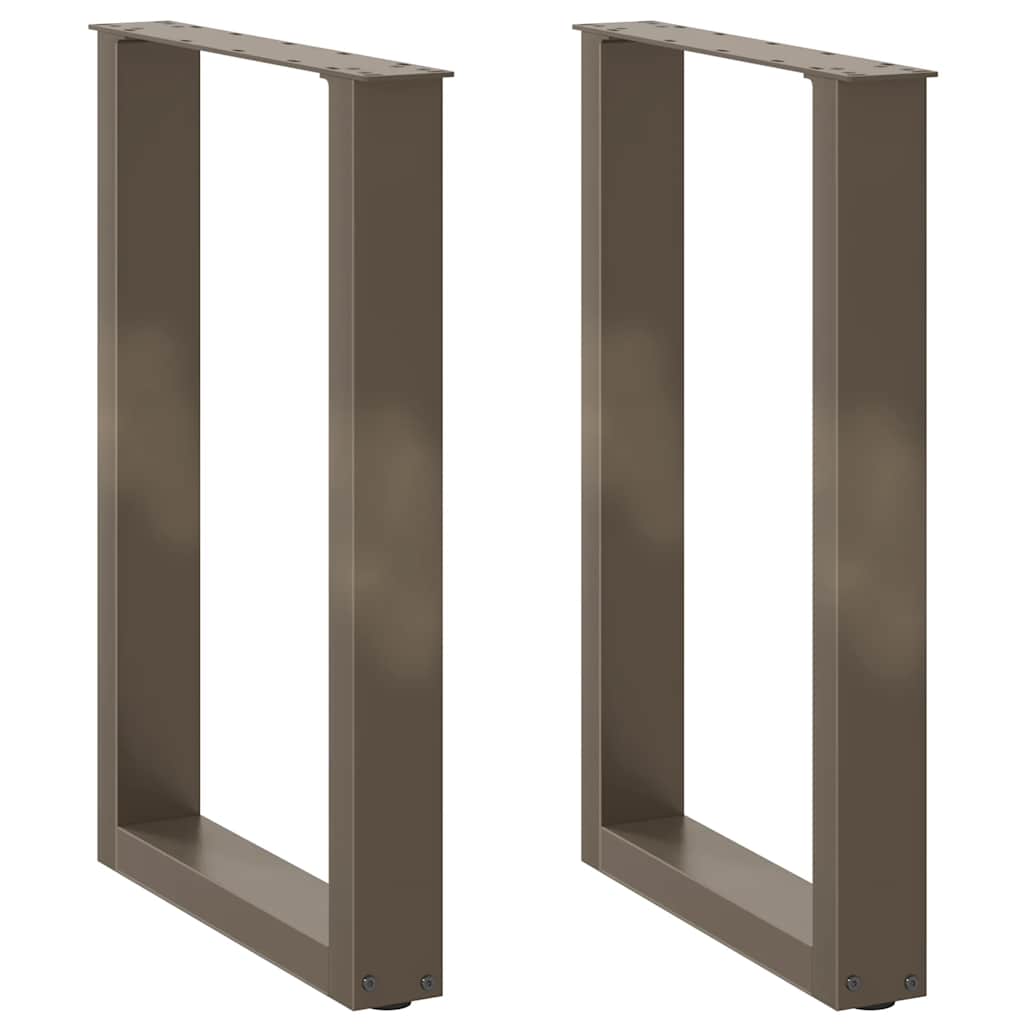 vidaXL Picioare de masă în formă de U, 2 buc., oțel natural, 50x(72-73) cm vidaXL Picioare de masă în formă de U, 2 buc., oțel natural, 50x(72-73) cm
