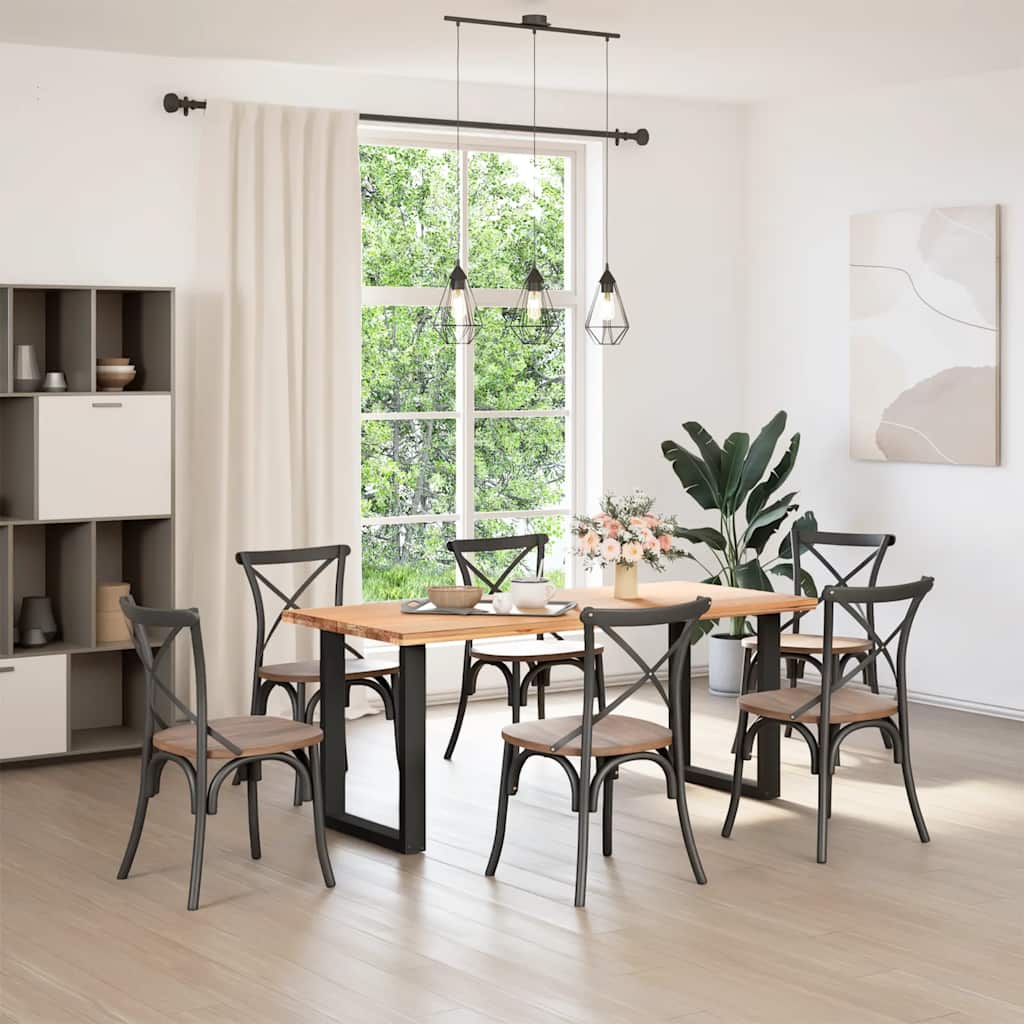 vidaXL Picioare de masă în formă de U, 2 buc., negru, 60x(72-73) cm, oțel vidaXL Picioare de masă în formă de U, 2 buc., negru, 60x(72-73) cm, oțel