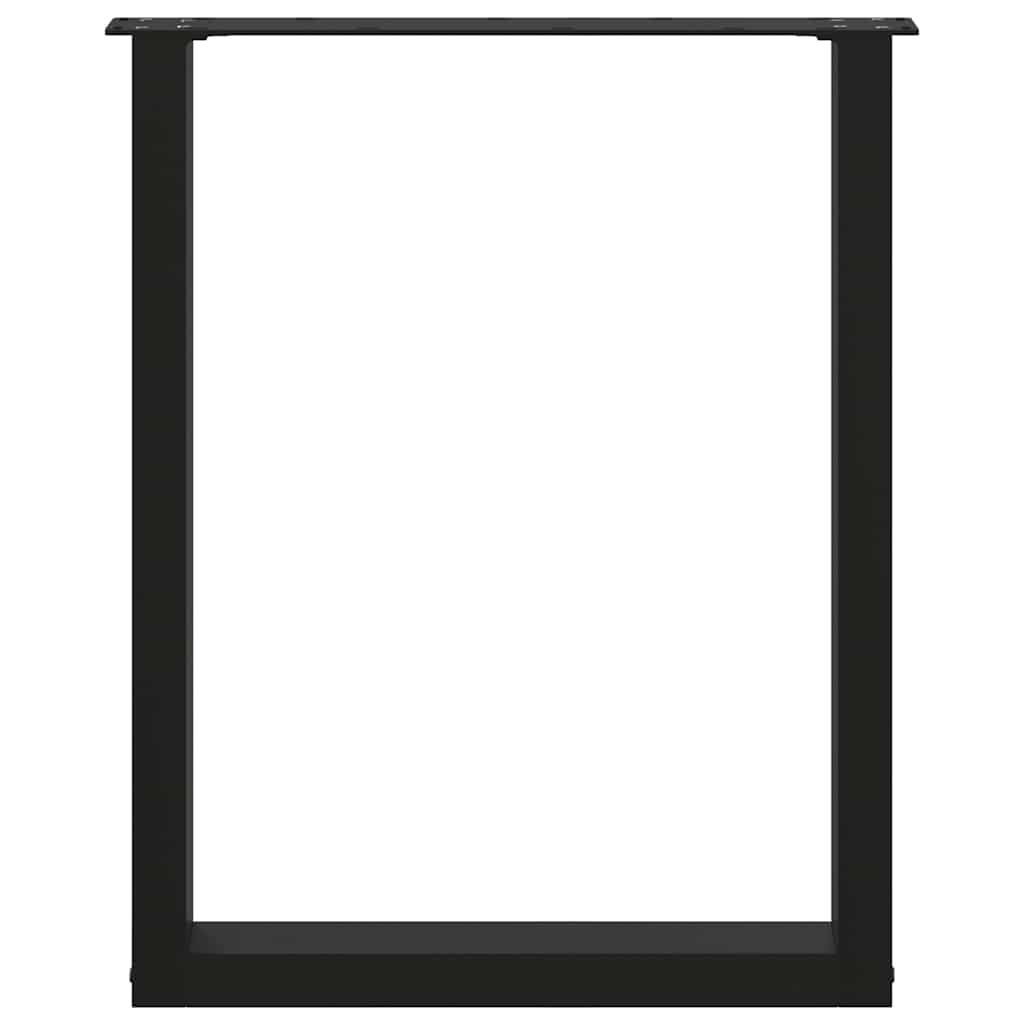 vidaXL Picioare de masă în formă de U, 2 buc., negru, 60x(72-73) cm, oțel vidaXL Picioare de masă în formă de U, 2 buc., negru, 60x(72-73) cm, oțel