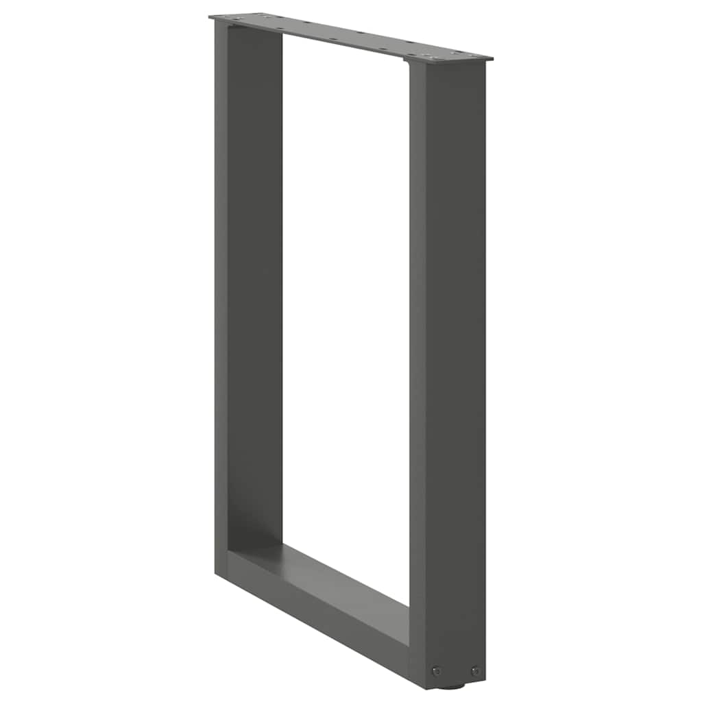 vidaXL Picioare de masă în formă de U, 2 buc., antracit, 60x(72-73) cm, oțel vidaXL Picioare de masă în formă de U, 2 buc., antracit, 60x(72-73) cm, oțel