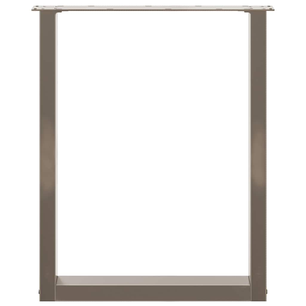 vidaXL Picioare de masă în formă de U, 2 buc., oțel natural, 60 x (72-73) cm