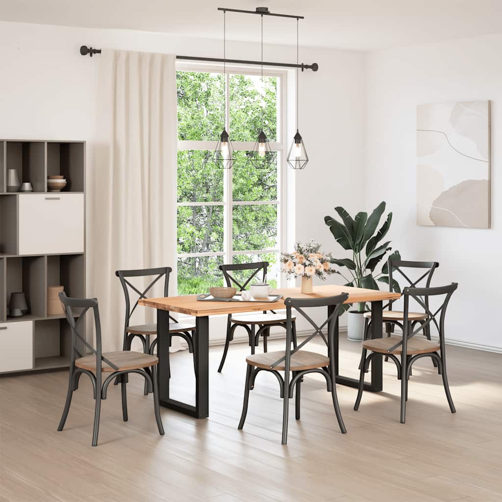 vidaXL Picioare de masă în formă de U, 2 buc., negru, 70x(72-73) cm, oțel vidaXL Picioare de masă în formă de U, 2 buc., negru, 70x(72-73) cm, oțel