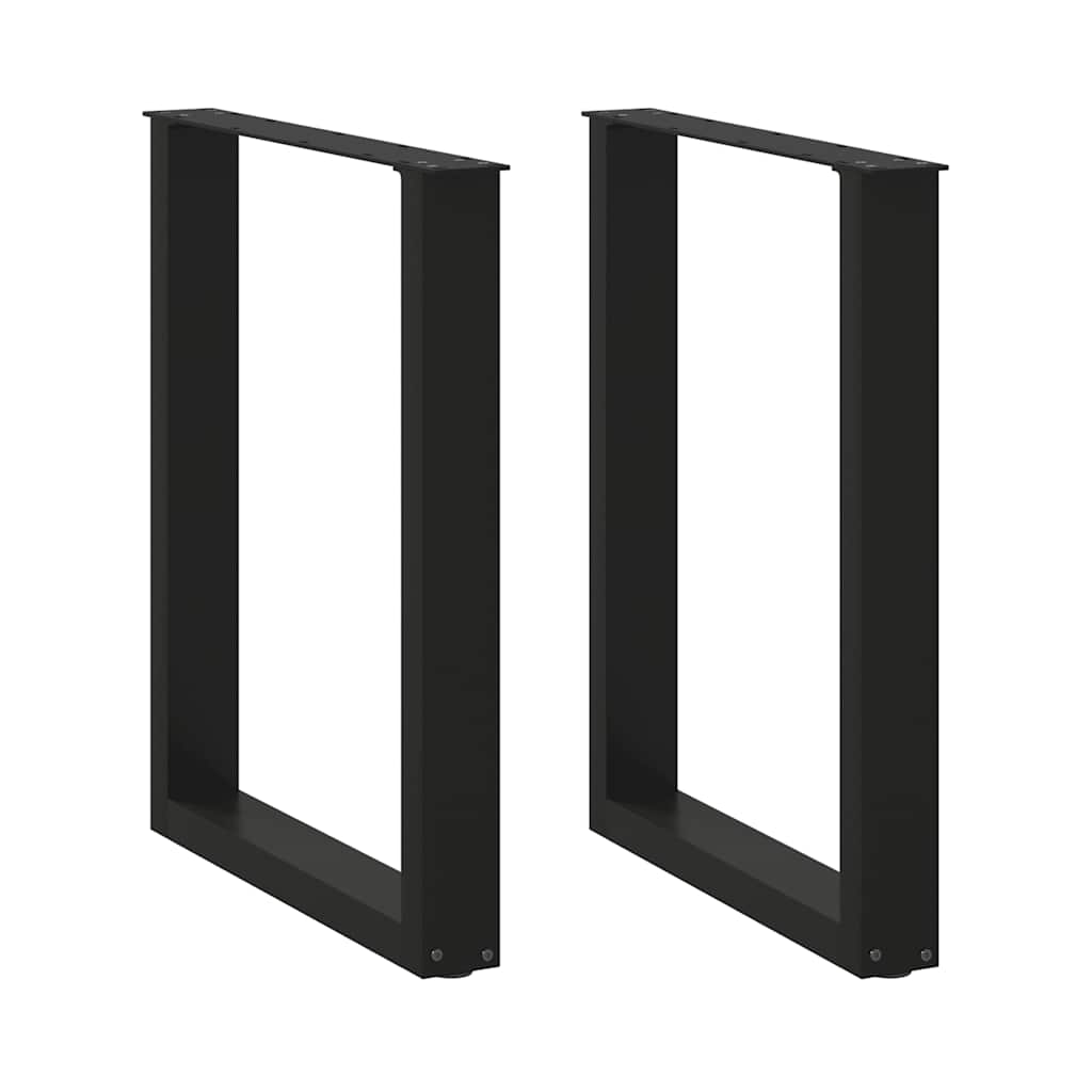 vidaXL Picioare de masă în formă de U, 2 buc., negru, 70x(72-73) cm, oțel vidaXL Picioare de masă în formă de U, 2 buc., negru, 70x(72-73) cm, oțel