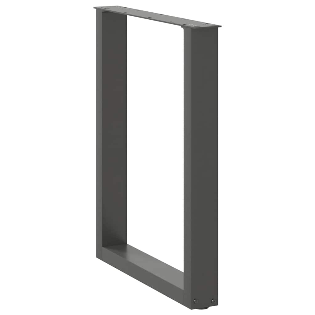 vidaXL Picioare de masă în formă de U, 2 buc., antracit, 70x(72-73) cm, oțel vidaXL Picioare de masă în formă de U, 2 buc., antracit, 70x(72-73) cm, oțel