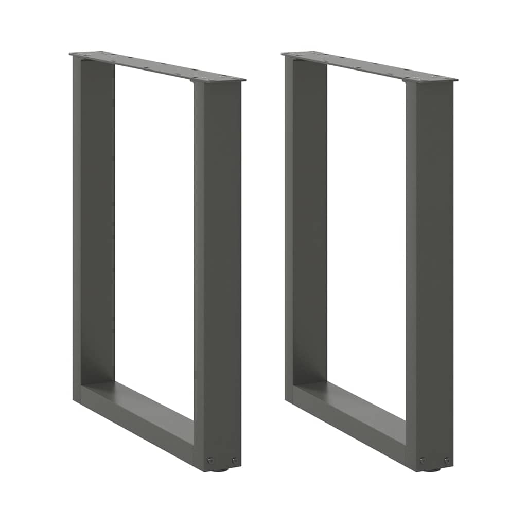 vidaXL Picioare de masă în formă de U, 2 buc., antracit, 70x(72-73) cm, oțel vidaXL Picioare de masă în formă de U, 2 buc., antracit, 70x(72-73) cm, oțel
