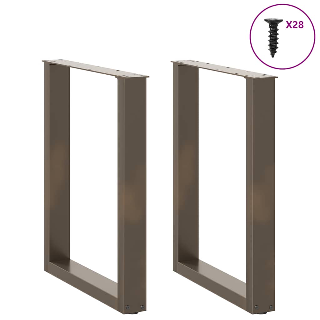 vidaXL Picioare de masă în formă de U, 2 buc., oțel natural, 70x(72-73) cm vidaXL Picioare de masă în formă de U, 2 buc., oțel natural, 70x(72-73) cm