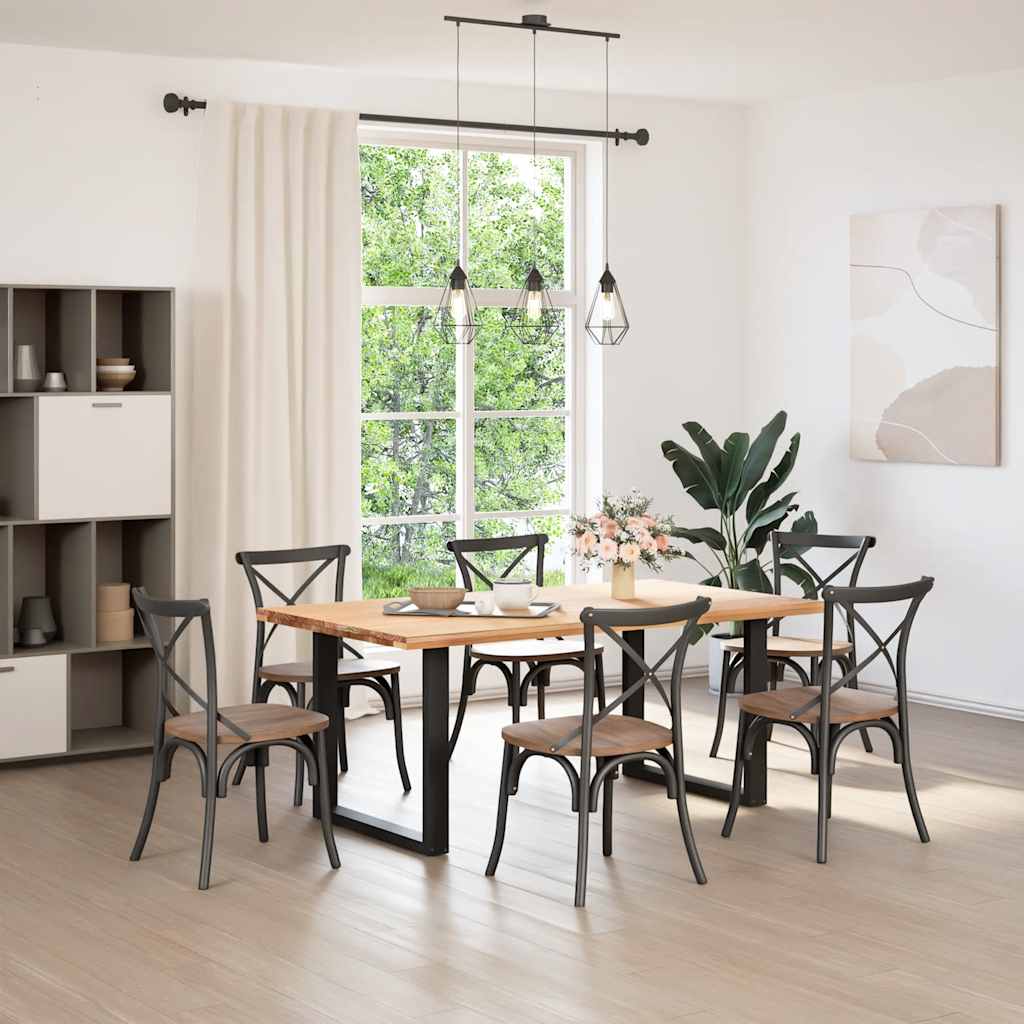 vidaXL Picioare de masă în formă de U, 2 buc., negru, 80x(72-73) cm, oțel vidaXL Picioare de masă în formă de U, 2 buc., negru, 80x(72-73) cm, oțel