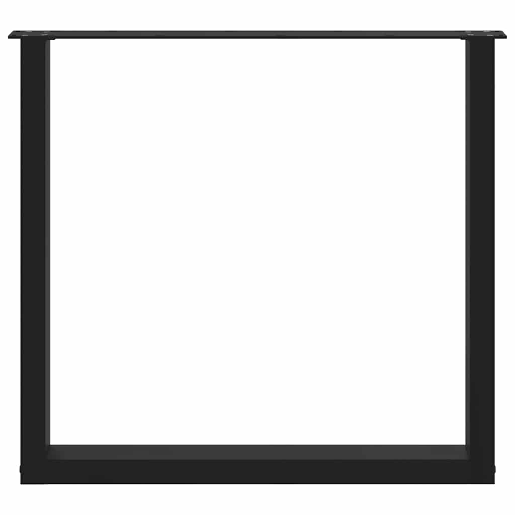 vidaXL Picioare de masă în formă de U, 2 buc., negru, 80x(72-73) cm, oțel vidaXL Picioare de masă în formă de U, 2 buc., negru, 80x(72-73) cm, oțel