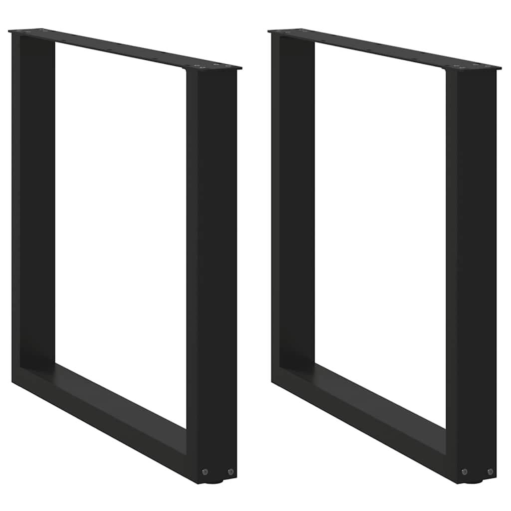 vidaXL Picioare de masă în formă de U, 2 buc., negru, 80x(72-73) cm, oțel vidaXL Picioare de masă în formă de U, 2 buc., negru, 80x(72-73) cm, oțel