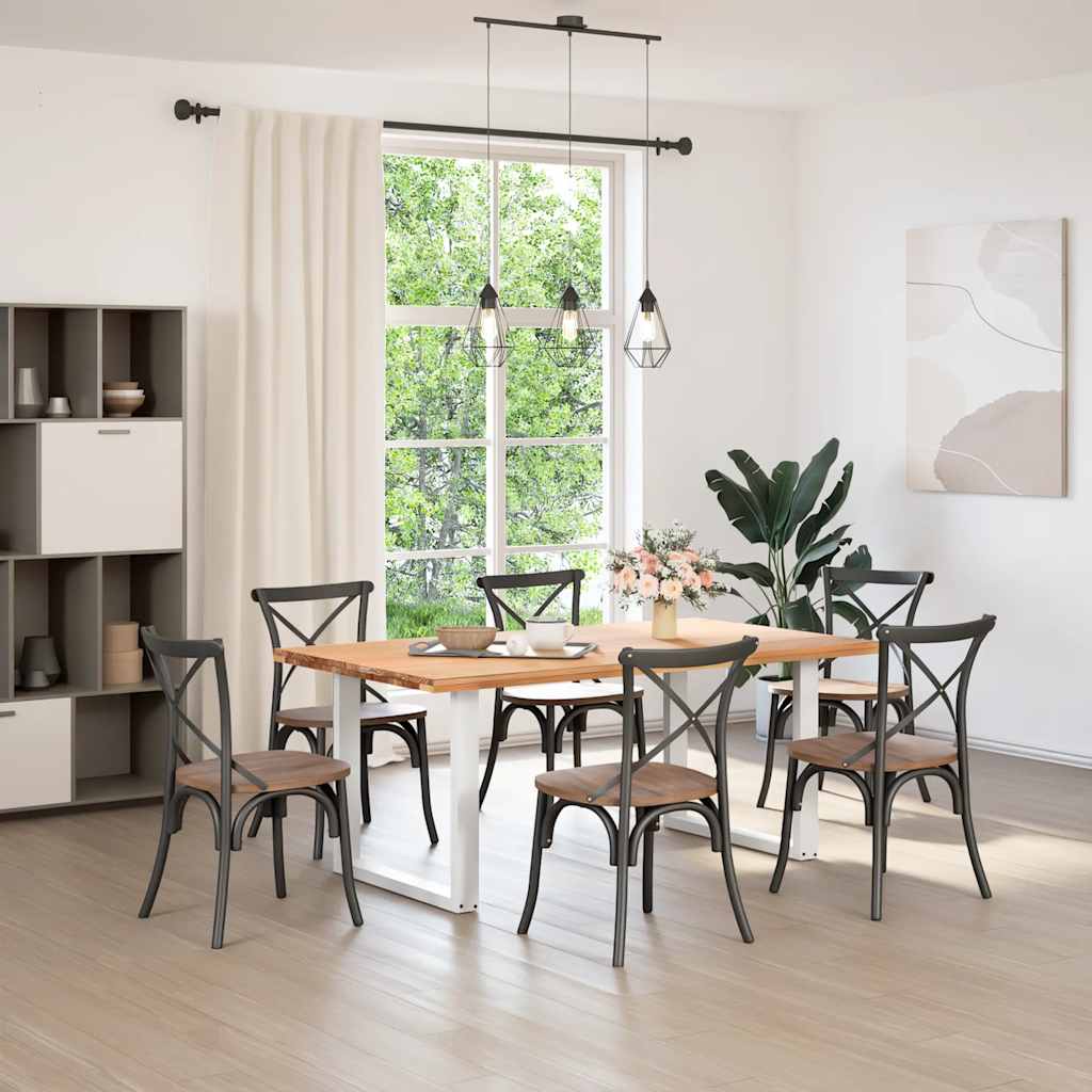 vidaXL Picioare de masă în formă de U, 2 buc., alb, 80x(72-73) cm, oțel