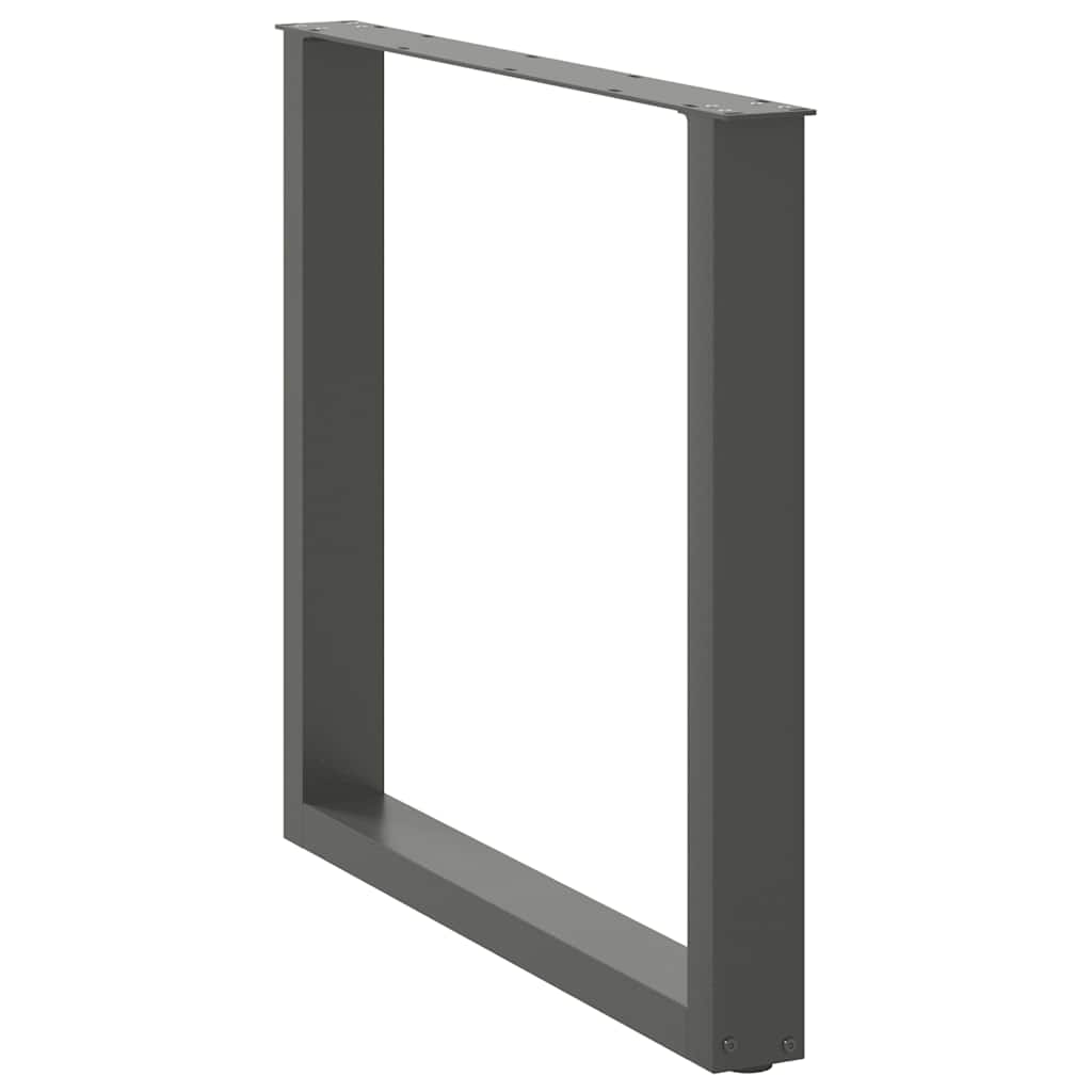 vidaXL Picioare de masă în formă de U, 2 buc., antracit, 80x(72-73) cm, oțel