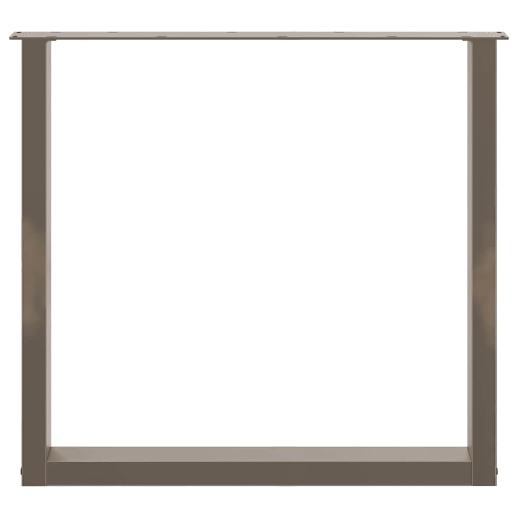 vidaXL Picioare de masă în formă de U, 2 buc., oțel natural, 80x(72-73) cm vidaXL Picioare de masă în formă de U, 2 buc., oțel natural, 80x(72-73) cm