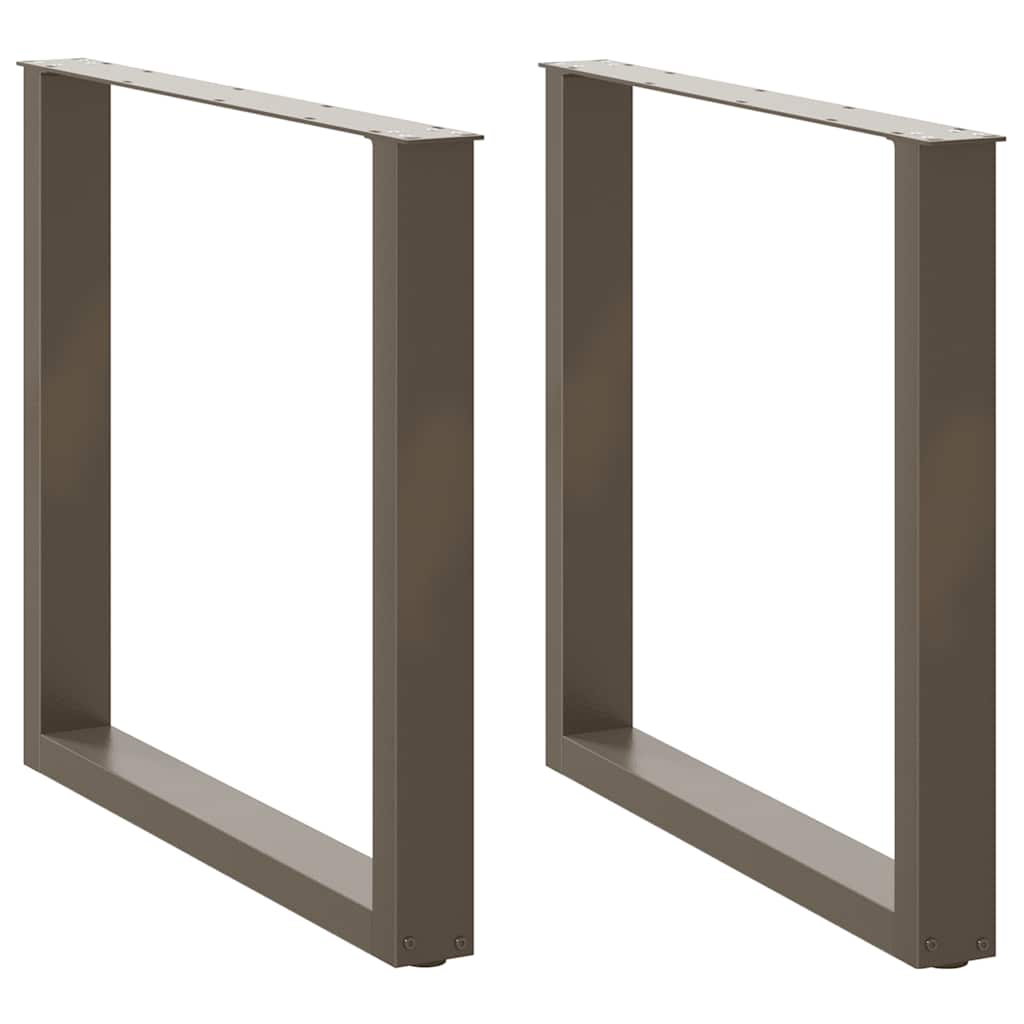 vidaXL Picioare de masă în formă de U, 2 buc., oțel natural, 80x(72-73) cm vidaXL Picioare de masă în formă de U, 2 buc., oțel natural, 80x(72-73) cm