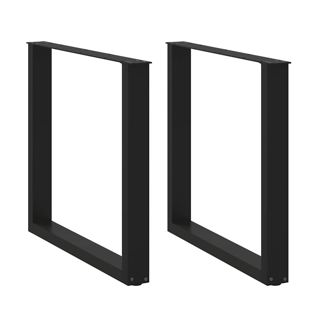 vidaXL Picioare de masă în formă de U, 2 buc., negru, 90x(72-73) cm, oțel vidaXL Picioare de masă în formă de U, 2 buc., negru, 90x(72-73) cm, oțel