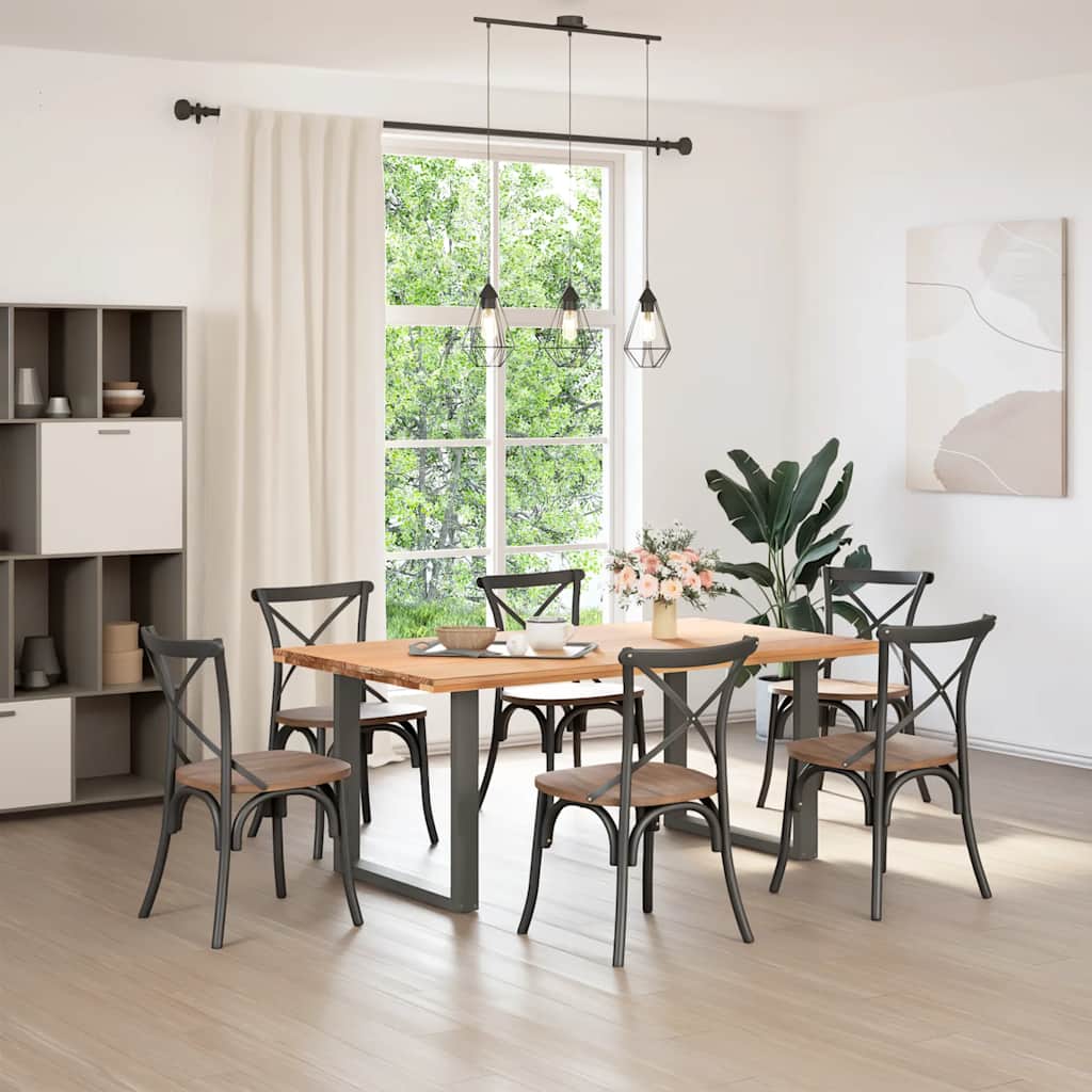 vidaXL Picioare de masă în formă de U, 2 buc., antracit, 90x(72-73) cm, oțel vidaXL Picioare de masă în formă de U, 2 buc., antracit, 90x(72-73) cm, oțel