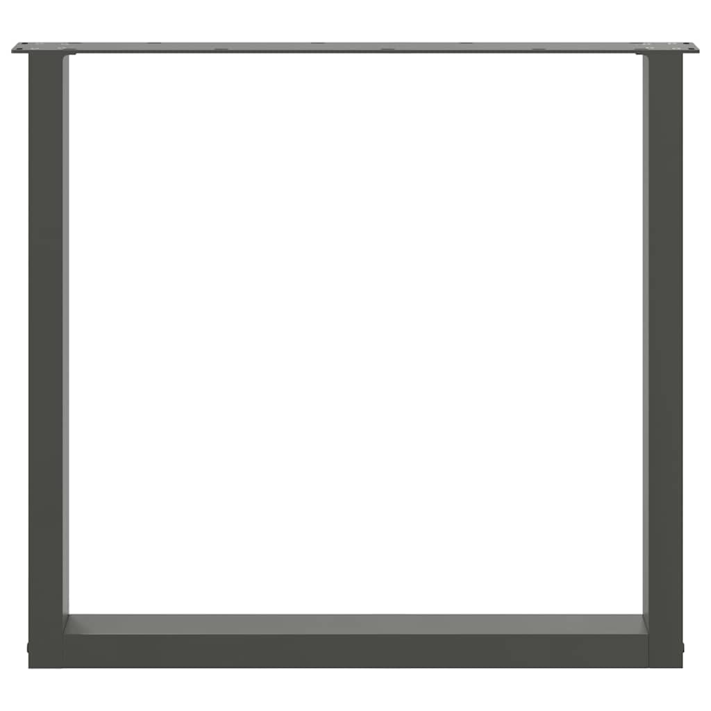 vidaXL Picioare de masă în formă de U, 2 buc., antracit, 90x(72-73) cm, oțel vidaXL Picioare de masă în formă de U, 2 buc., antracit, 90x(72-73) cm, oțel