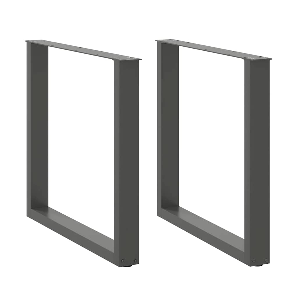 vidaXL Picioare de masă în formă de U, 2 buc., antracit, 90x(72-73) cm, oțel vidaXL Picioare de masă în formă de U, 2 buc., antracit, 90x(72-73) cm, oțel