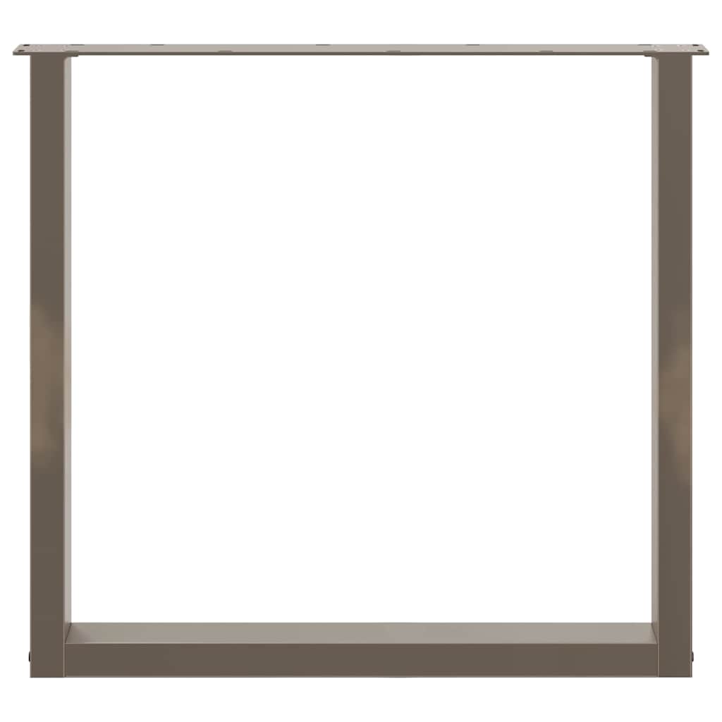 vidaXL Picioare de masă în formă de U, 2 buc., oțel natural, 90x(72-73) cm