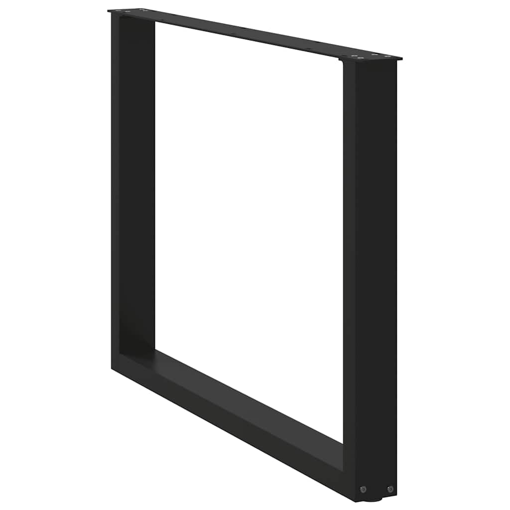 vidaXL Picioare de masă în formă de U, 2 buc., negru, 100x(72-73) cm, oțel