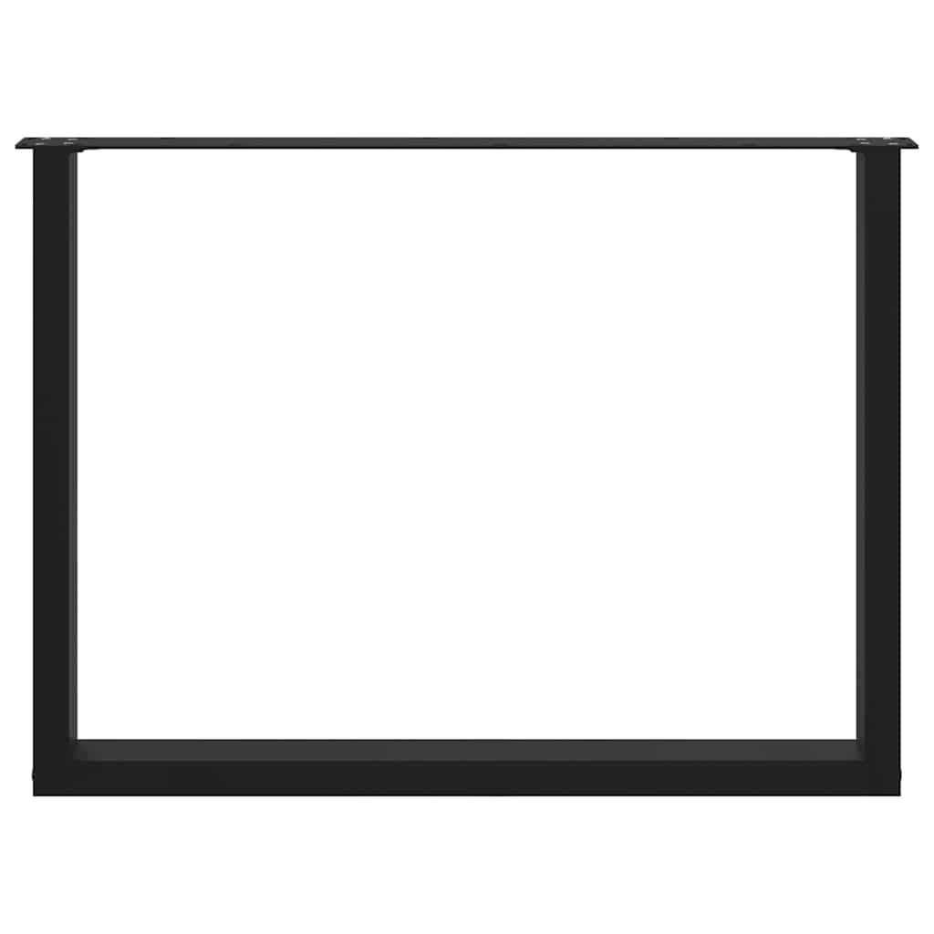 vidaXL Picioare de masă în formă de U, 2 buc., negru, 100x(72-73) cm, oțel