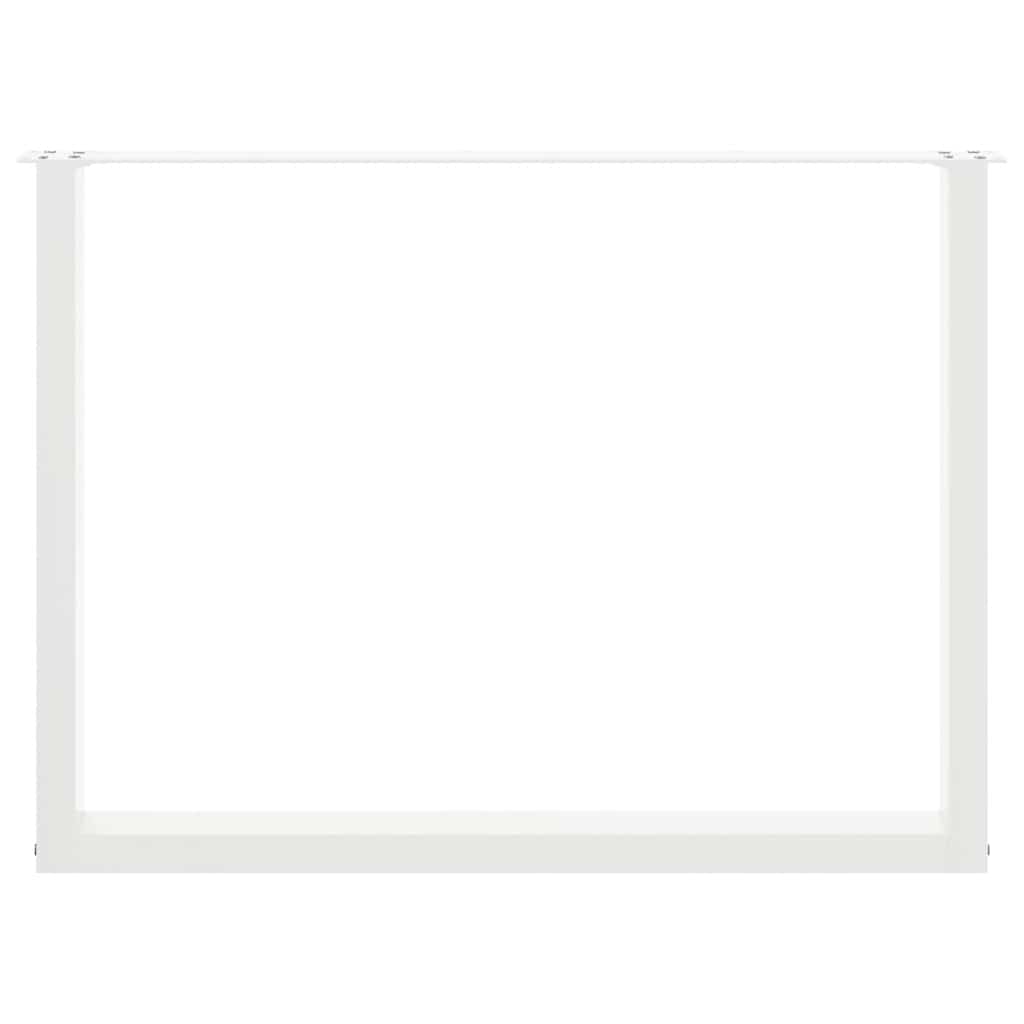 vidaXL Picioare de masă în formă de U, 2 buc., alb, 100 x (72-73) cm, oțel vidaXL Picioare de masă în formă de U, 2 buc., alb, 100 x (72-73) cm, oțel