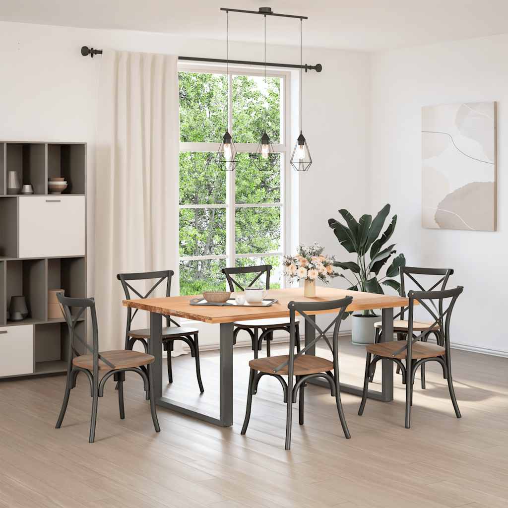 vidaXL Picioare de masă în formă de U, 2 buc., antracit, 100x(72-73) cm, oțel vidaXL Picioare de masă în formă de U, 2 buc., antracit, 100x(72-73) cm, oțel