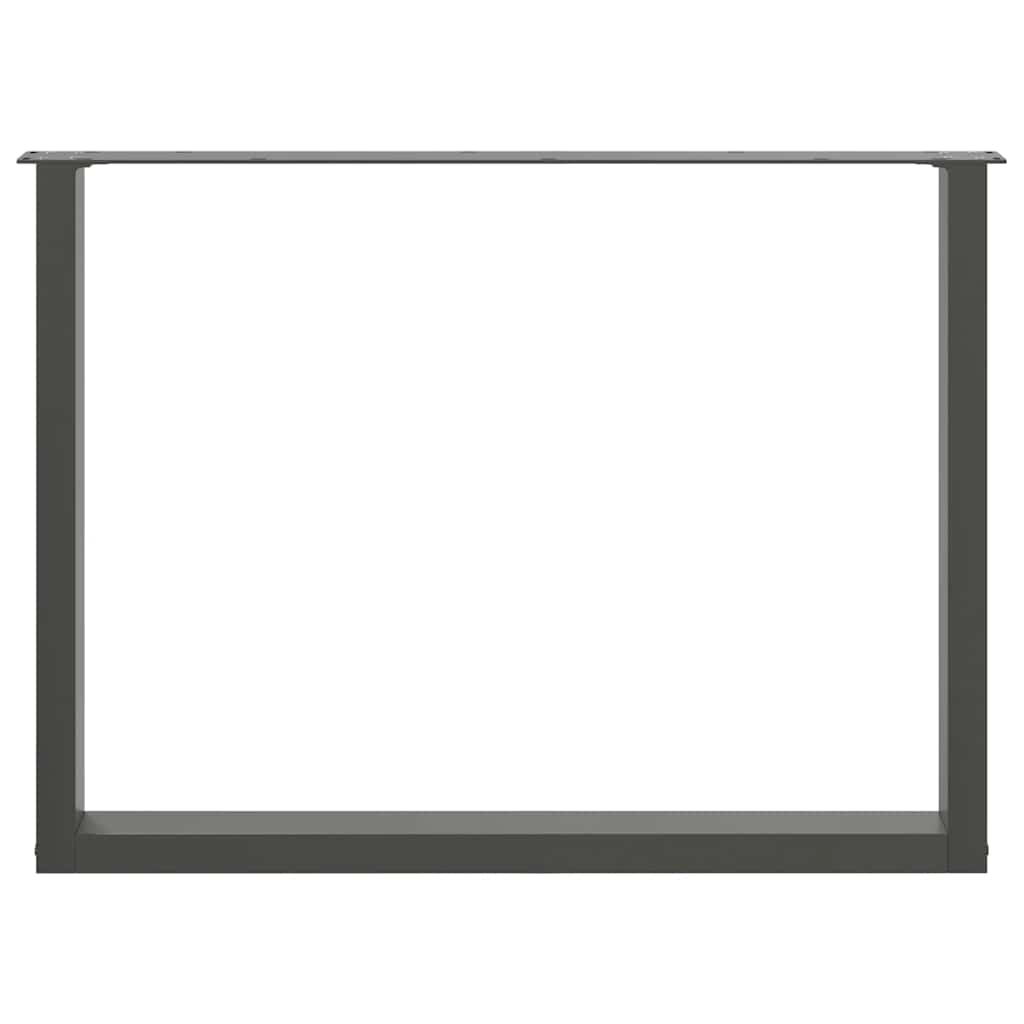 vidaXL Picioare de masă în formă de U, 2 buc., antracit, 100x(72-73) cm, oțel vidaXL Picioare de masă în formă de U, 2 buc., antracit, 100x(72-73) cm, oțel