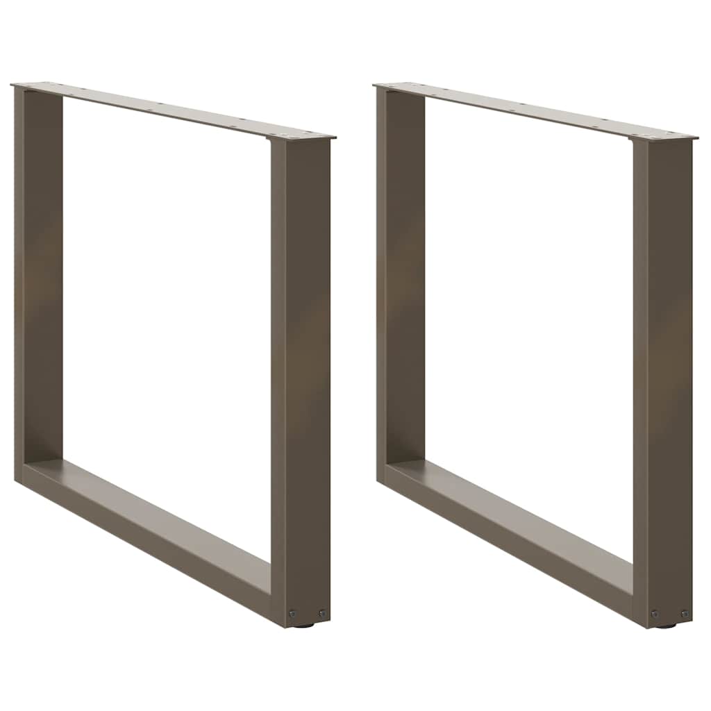 vidaXL Picioare de masă în formă de U, 2 buc., oțel natural, 100 x (72-73) cm